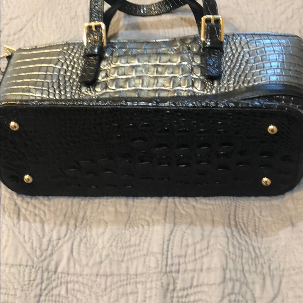 Brahmin silver and black shoulder handbag - Picture 3 of 4